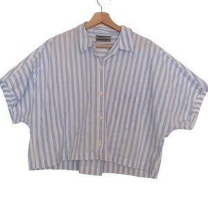 URBAN RENEWAL CROPPED RETRO WIDE COLLARED SHIRT M/L